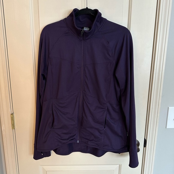 Champion Tops - Champion Women’s Size XL Purple Long Sleeve Zip Up Sweatshirt With Collar